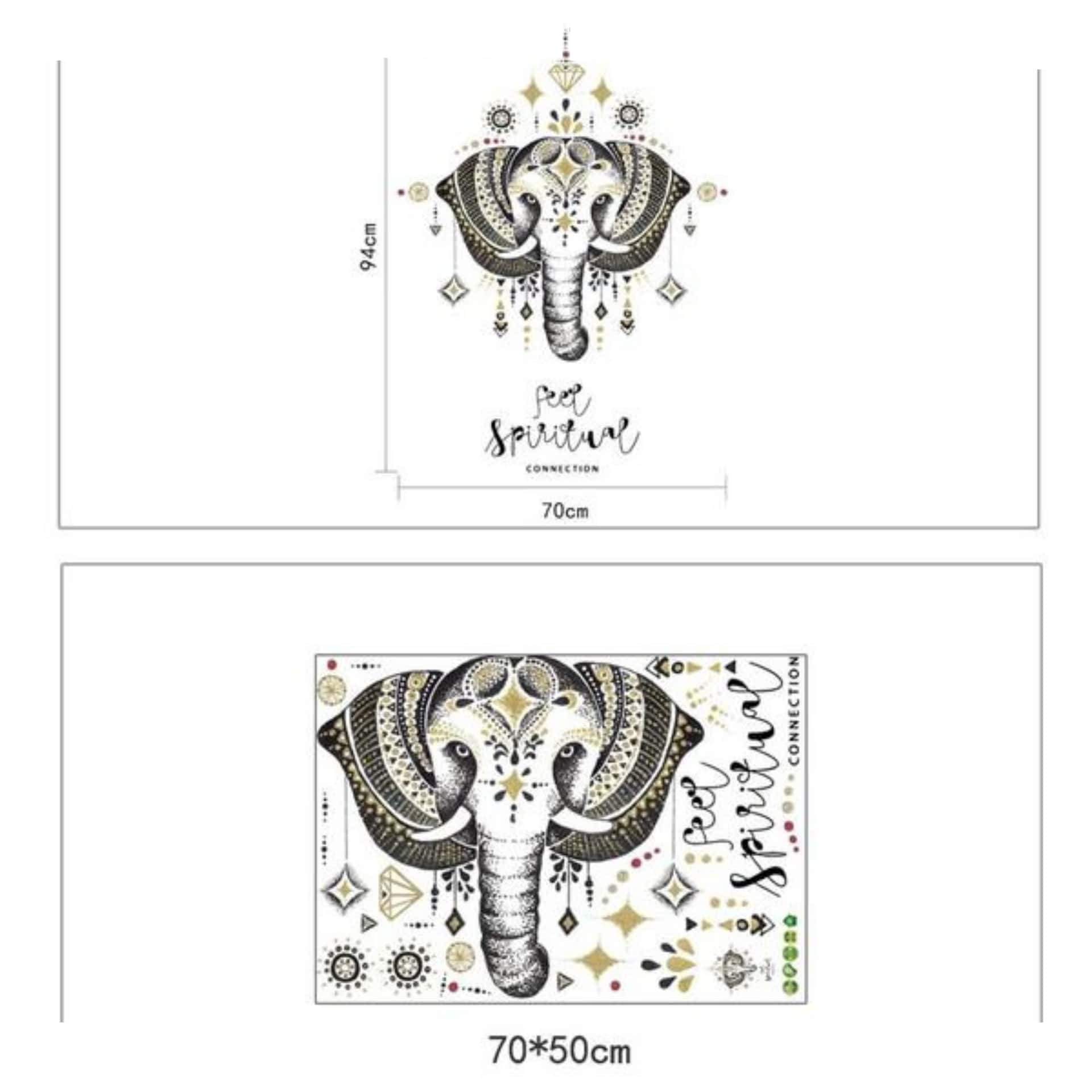 Wandsticker Elefant Boho-Stil 4 Wandsticker Elefant Boho-Stil – Bild 4