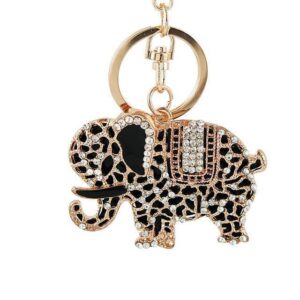 Schlüsselanhänger Elefant Schwarz
