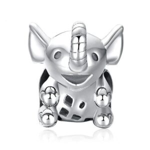 Charm Elefant Silber poliert