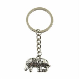 Schlüsselanhänger Elefant Silber
