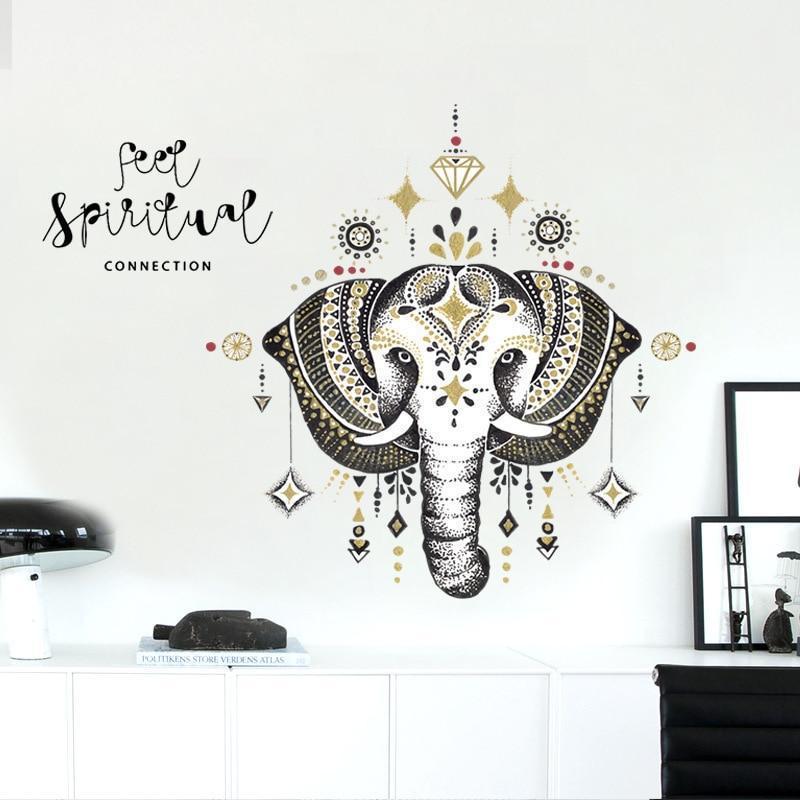 Wandsticker Elefant Boho-Stil 1 Wandsticker Elefant Boho-Stil
